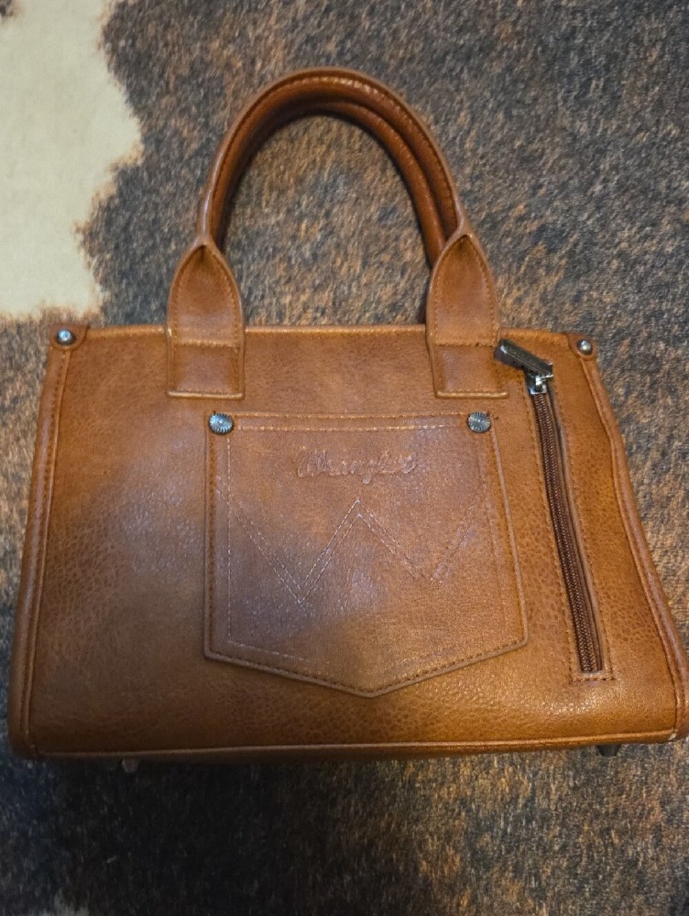 Wrangler Tan Braided-Accent Satchel - Picture 3 of 4